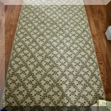 D014. Bound wool rug runner approx. 7'2” x 3' - $85